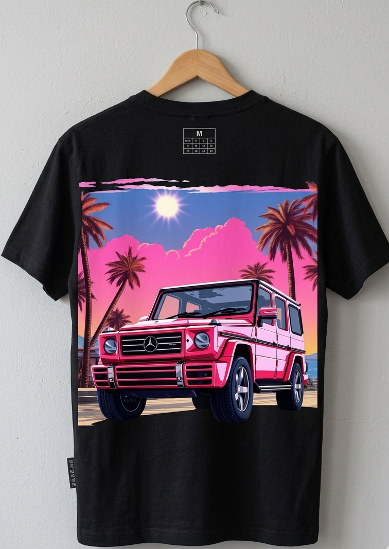 G-Wagon "Vice City" Graphic Tee – Midnight Black