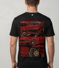 "M-Power" Comic Grid Graphic Tee – Matte Black