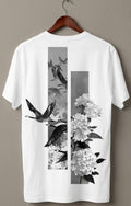 "Monochrome Flight" Japanese Aesthetic Print Graphic T-Shirt