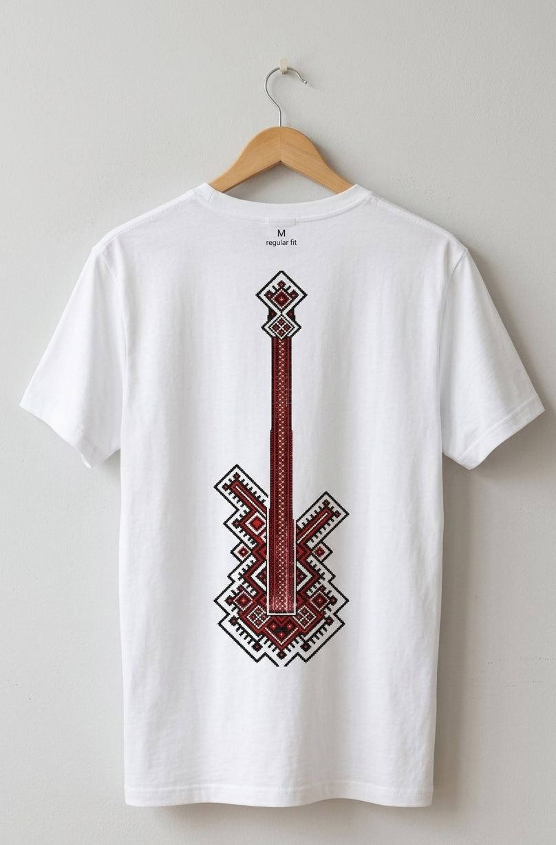 The "Tribal Strings" Graphic Tee – White
