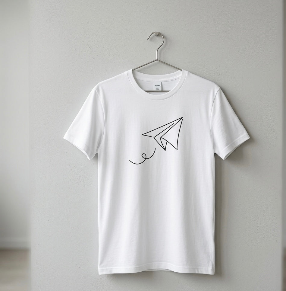 The Paper Plane Tee – Arctic White