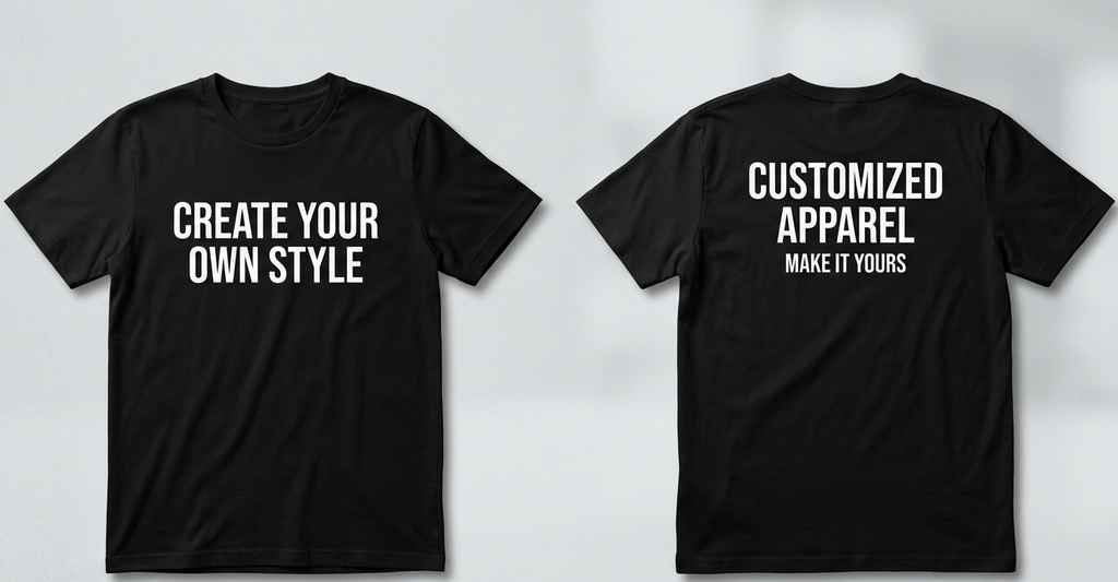 Customizable Premium Black/ White T-Shirt (Front & Back Print)