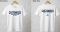 Customizable Premium Black/ White T-Shirt (Front & Back Print)