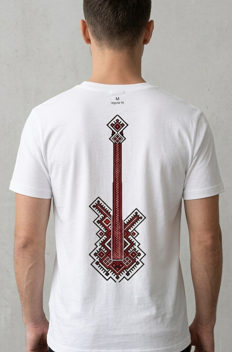 The "Tribal Strings" Graphic Tee – White