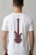 The "Tribal Strings" Graphic Tee – White