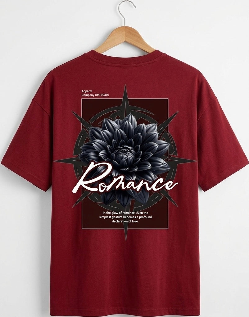 Men's Romance Oversized Printed Red/White T shirt