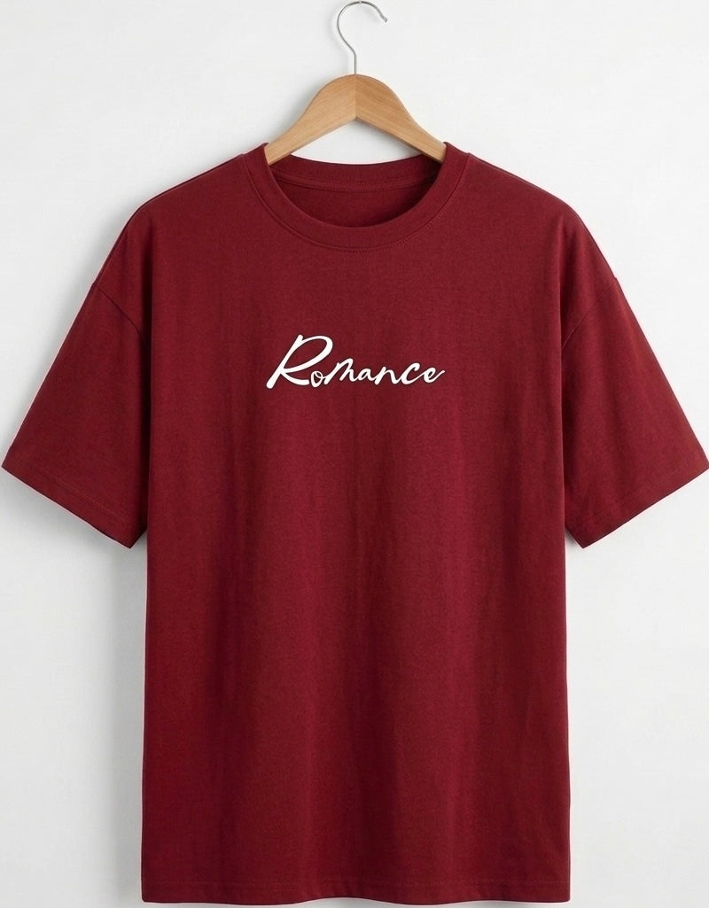 Men's Romance Oversized Printed Red/White T shirt