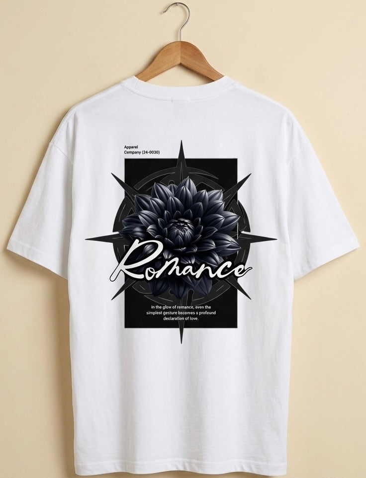 Men's Romance Oversized Printed Red/White T shirt