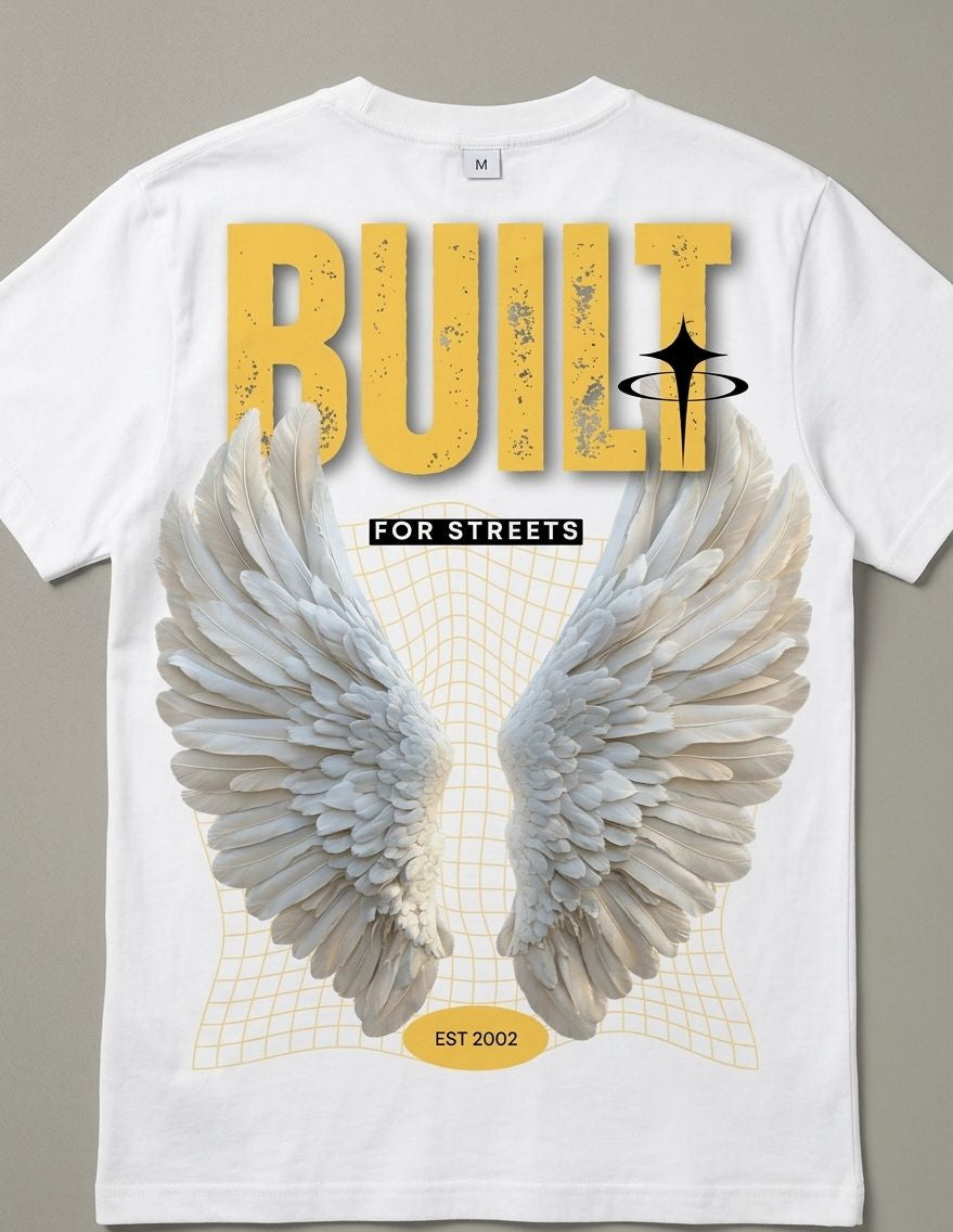 Built For Streets" Angel Wings Graphic Tee